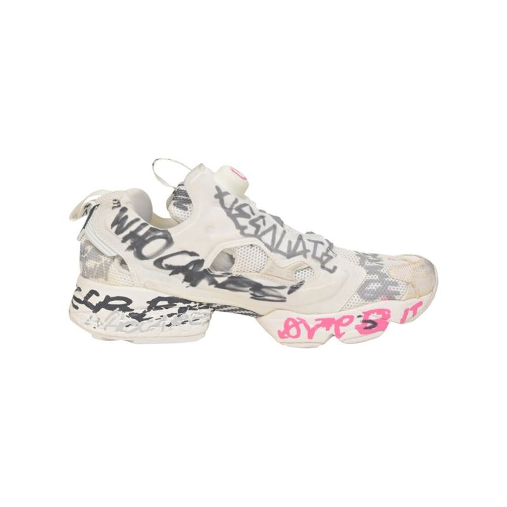 Vetements x Reebox Instapump Fury Sneakers in White Nylon